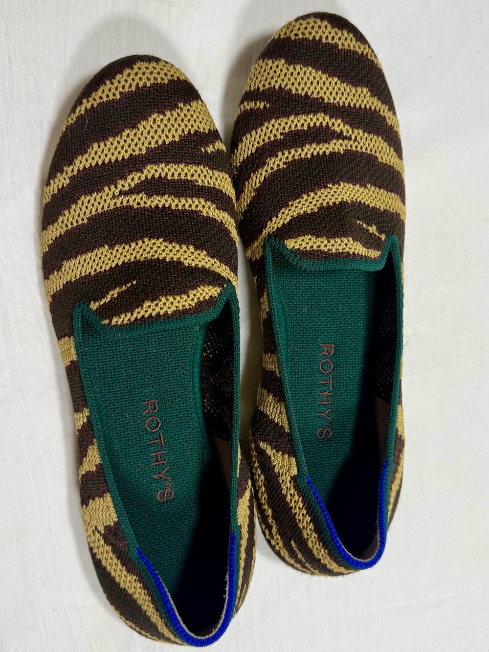 🤎 Rothy’s Tan & Brown Zebra Print Flats – Women’s Size 8 🤎 - Picture 2 of 4
